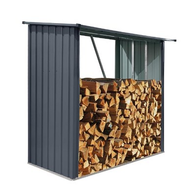 Rack de lenha para aço externo